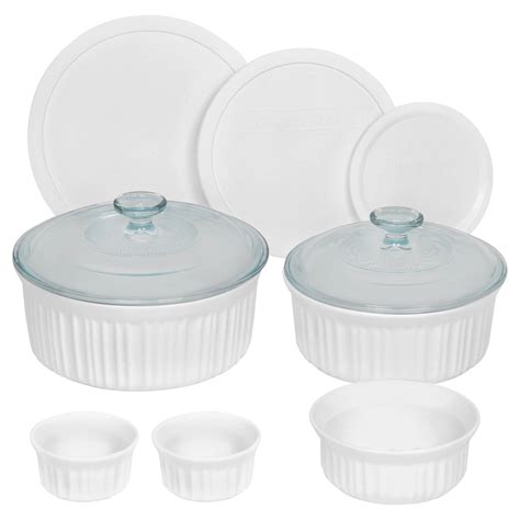 corningware french white 10 piece.